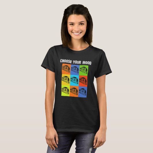 気分で選ぶ グランピーな猫のテーマ Tシャツ (正面フル)