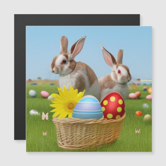 気分のためのイースターかわいい前向きバニー (正面/裏面)