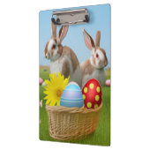 気分のためのイースターかわいい前向きバニー クリップボード (左)