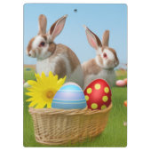 気分のためのイースターかわいい前向きバニー クリップボード (裏面)