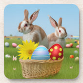 気分のためのイースターかわいい前向きバニー コースター (正面)