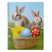 気分のためのイースターかわいい前向きバニー ノートブック (正面)