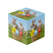 気分のためのイースターかわいい前向きバニー フォトキューブ (正面アングル)