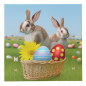 気分のためのイースターかわいい前向きバニー フォトキューブ (正面)