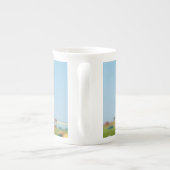 気分のためのイースターかわいい前向きバニー ボーンチャイナマグカップ (裏面)