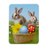 気分のためのイースターかわいい前向きバニー マグネット (縦)