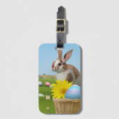 気分のためのイースターかわいい前向きバニー ラゲッジタグ (正面縦)