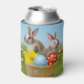 気分のためのイースターかわいい前向きバニー 缶クーラー (缶正面)