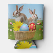 気分のためのイースターかわいい前向きバニー 缶クーラー (正面)