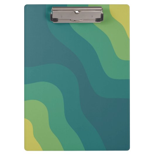 気分のための黄色の緑の前向き抽象芸術 クリップボード (正面)