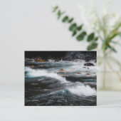 気分の落ちるような海の波、芸術写真 ポストカード (スタンド正面)