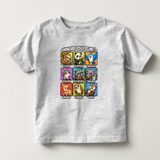 気分はどう？動物の気分 トドラーTシャツ (正面)