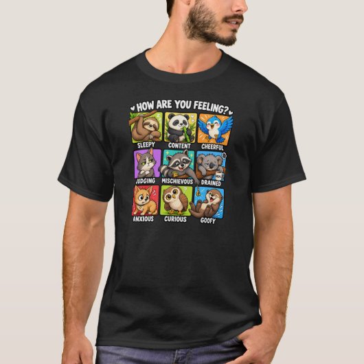 気分はどう?動物の気分 Tシャツ (正面)