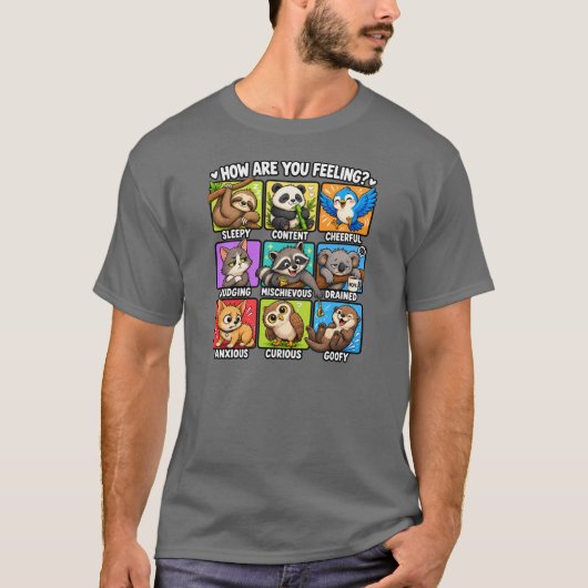 気分はどう?動物の気分 Tシャツ (正面)