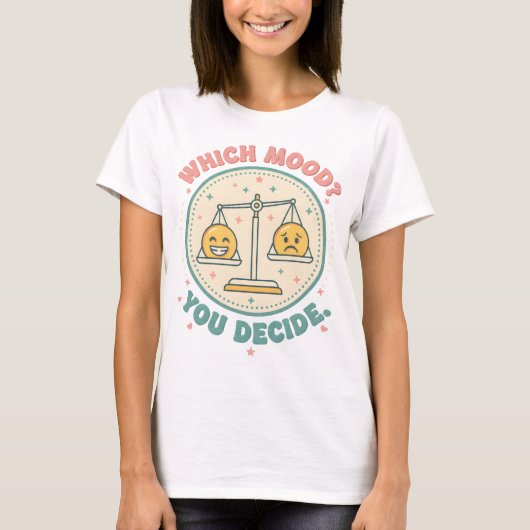 気分はどっち?あなたが決める Tシャツ (正面)