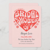 気分はグービー レトロな結婚前お茶会 招待状 (正面/裏面)