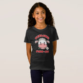 気分はモー | かわいいキャラクター牛の名言Tシャツ Tシャツ (正面フル)