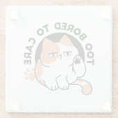 気分は最悪 – 笑えるお疲れ猫ちゃんの名言 ガラスコースター (裏面)