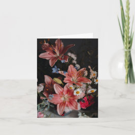 気分を揺さぶるような絵画的な花の芸術写真 カード