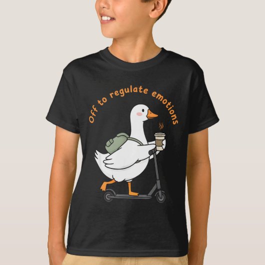 気分を整えに行く面白いメンタルヘルスのガチョウ Tシャツ (正面)