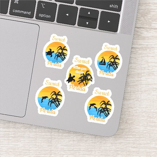 気分を求めてフロリダに沈前向きむ夕日 シール (詳細)