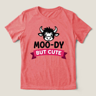 気分屋だけどかわいいユーモア牛の態度 トライブレンドTシャツ
