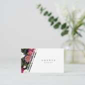 気分屋でエレガントな水彩花卉装飾 名刺 (スタンド正面)