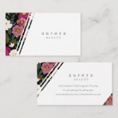 気分屋でエレガントな水彩花卉装飾 名刺 (正面/裏面)