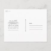 気分屋なルースチックガーデンの花々 ボヘミアンの結婚式のお知らせ 案内ポストカード (裏面)