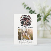 気分屋なルースチックガーデンの花々 ボヘミアンの結婚式のお知らせ 案内ポストカード (スタンド正面)