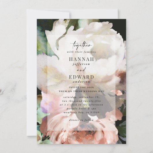 気分屋な現代的でおしゃれなダークな秋冬のウェディング (正面)