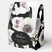 気分屋のアネモネとパープルの花のブライダルシャワーの垂れ幕 フェイバーボックス (オープン)