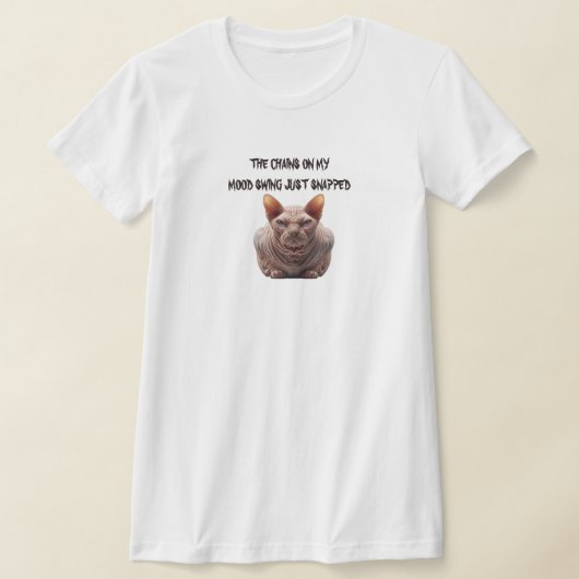 気分屋のスフィンクス猫 Tシャツ (レイダウン)