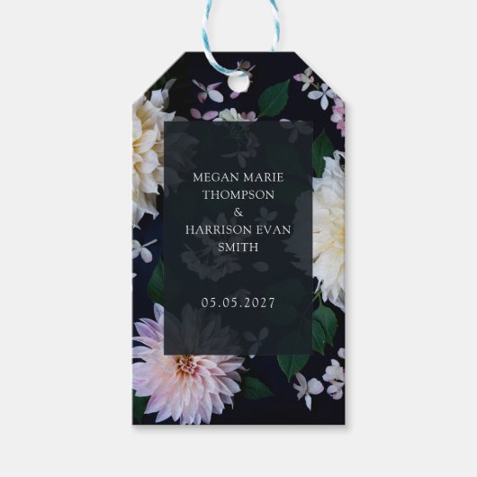 気分屋のダリアの花 ギフトタグ (正面)