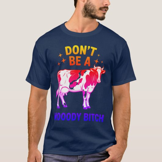 気分屋のユーモア 警告シール クォート Tシャツ (正面)