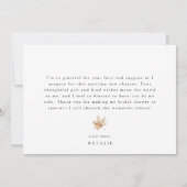 気分屋の秋の花のブライダルシャワー サンキューカード (裏面)