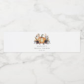 気分屋の秋の花のブライダルシャワー ペットボトルラベル (シングルラベル)