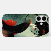 気分屋の考え込んだアニメの少女 Case-Mate iPhoneケース (裏面 (横))