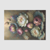 気分屋の蓮の花の植物学的な切り絵細工 薄葉紙 (正面)