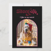 気分屋ボードの面白いレトロペット犬のクリスマス写真 シーズンカード (正面)
