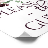 気分転換 |ドラマチックなワインバラゲストサインイン ポスター (角)