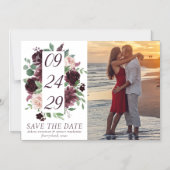 気分転換 |ドラマチックなワインフォト日付を保存 マグネット招待状 (正面)