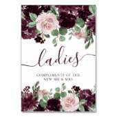 気分転換 |ドラマチックな紫ワインのバラトリート テーブルナンバー (裏面)