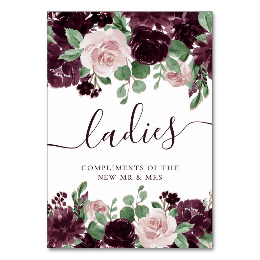 気分転換 |ドラマチックな紫ワインのバラトリート テーブルナンバー (正面)