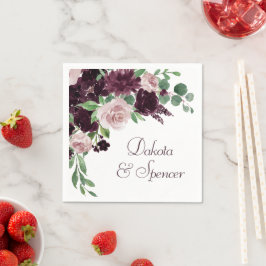 気分転換 |ドラマチックな紫ワインバラカスタム スタンダードカクテルナプキン