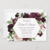気分転換 |ドラマティックパープルワインバラリース 招待状 (正面)