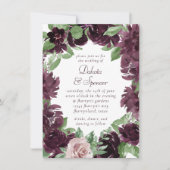 気分転換 |ドラマティックパープルワインバラリース 招待状 (正面)