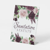 気分転換 |紫のワインの劇的な衛生 台座サイン (正面)