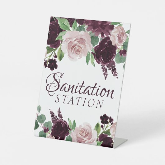 気分転換 |紫のワインの劇的な衛生 台座サイン (正面)