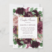 気分転換 |紫色のカップルの劇的なシャワー 招待状 (正面)